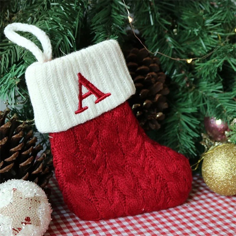 Christmas Stockings with Alphabet Letters - Choose Your Initial