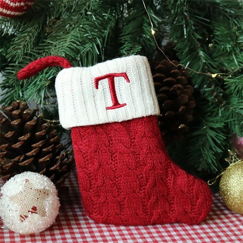 Christmas Stockings with Alphabet Letters - Choose Your Initial