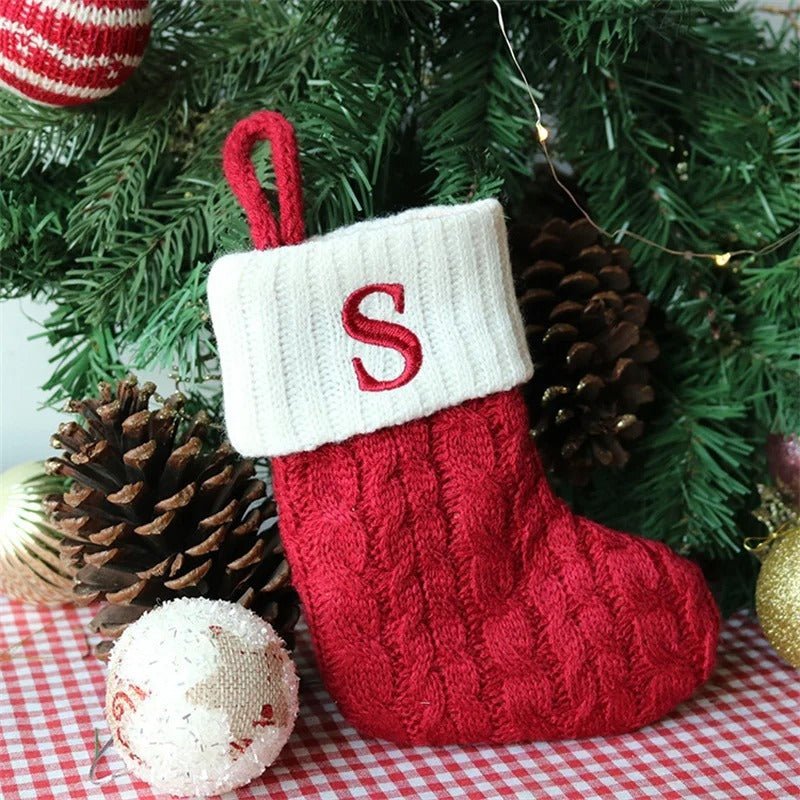 Christmas Stockings with Alphabet Letters - Choose Your Initial