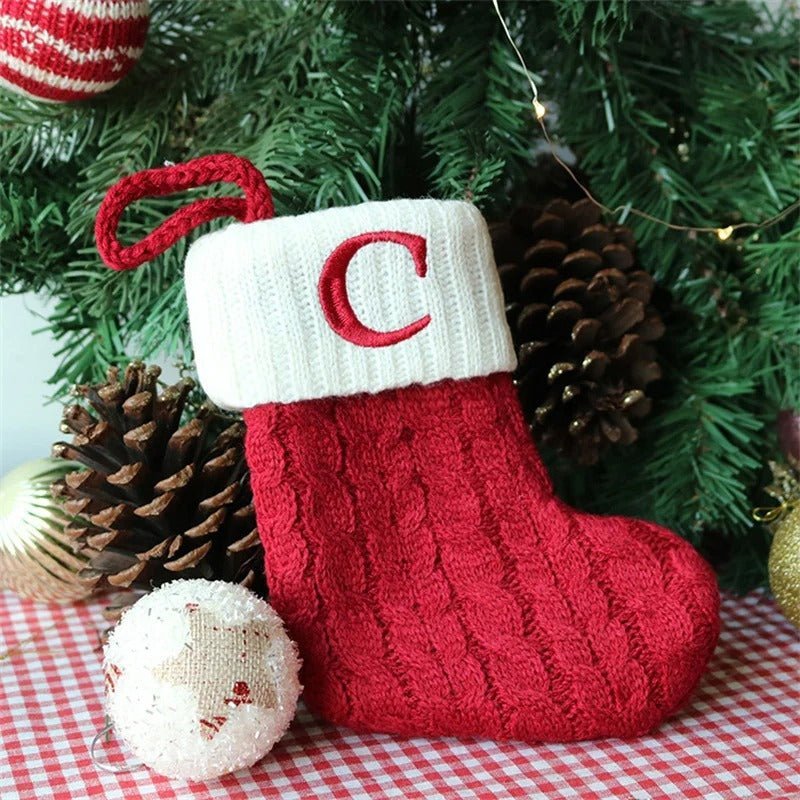 Christmas Stockings with Alphabet Letters - Choose Your Initial
