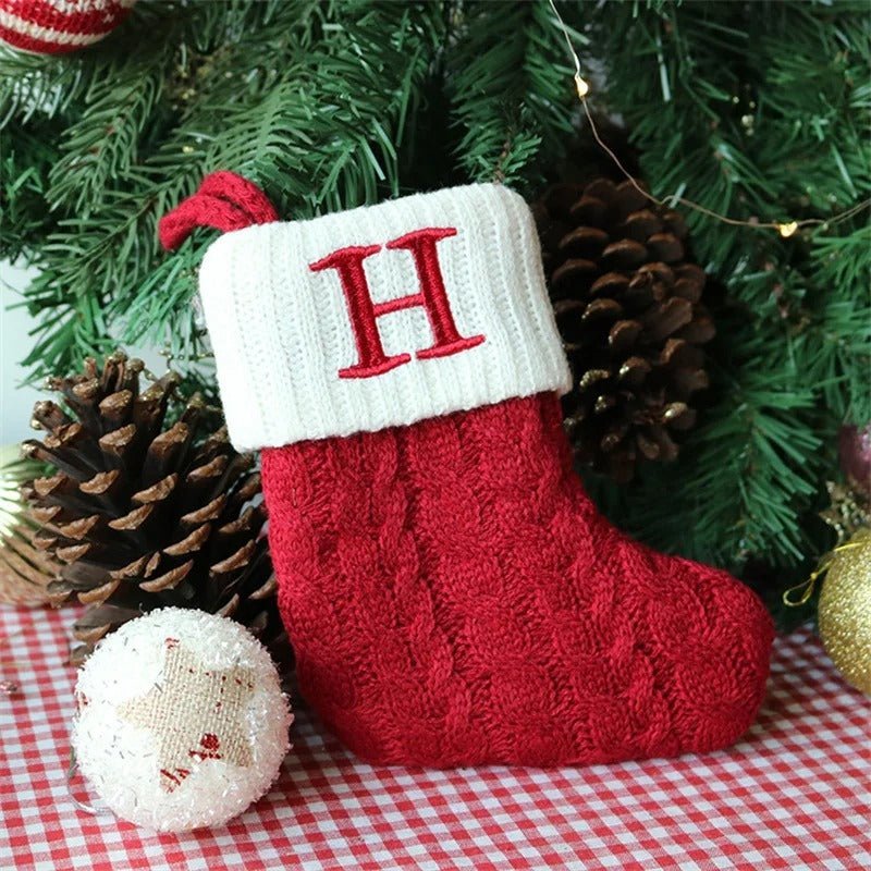 Christmas Stockings with Alphabet Letters - Choose Your Initial