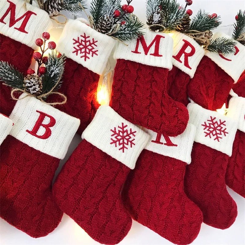 Christmas Stockings with Alphabet Letters - Choose Your Initial