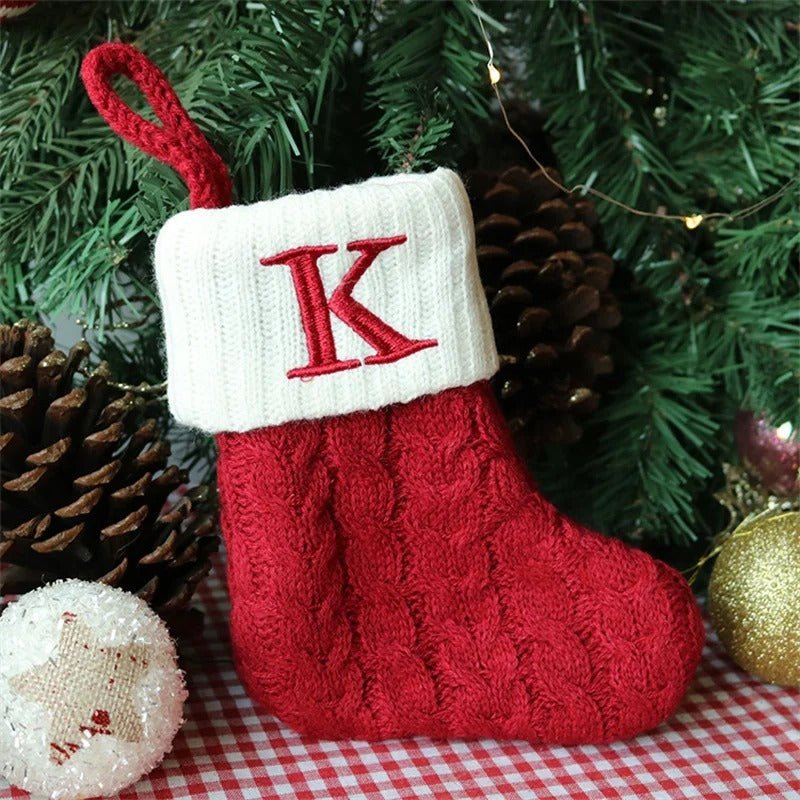 Christmas Stockings with Alphabet Letters - Choose Your Initial