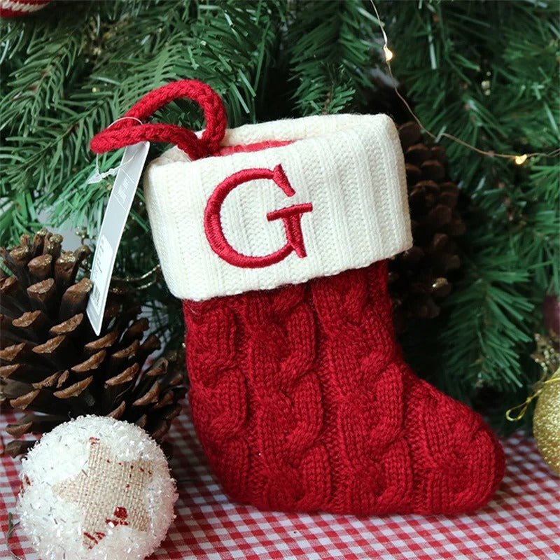 Christmas Stockings with Alphabet Letters - Choose Your Initial