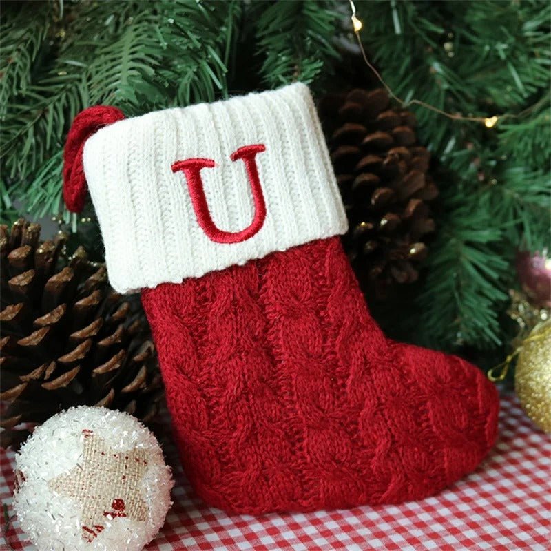 Christmas Stockings with Alphabet Letters - Choose Your Initial
