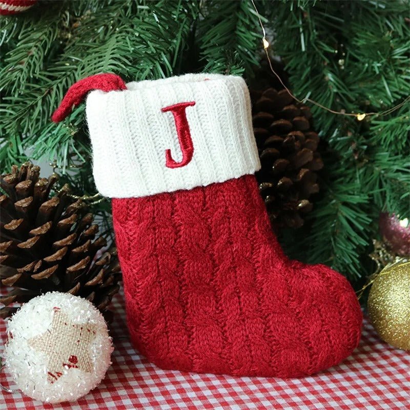 Christmas Stockings with Alphabet Letters - Choose Your Initial