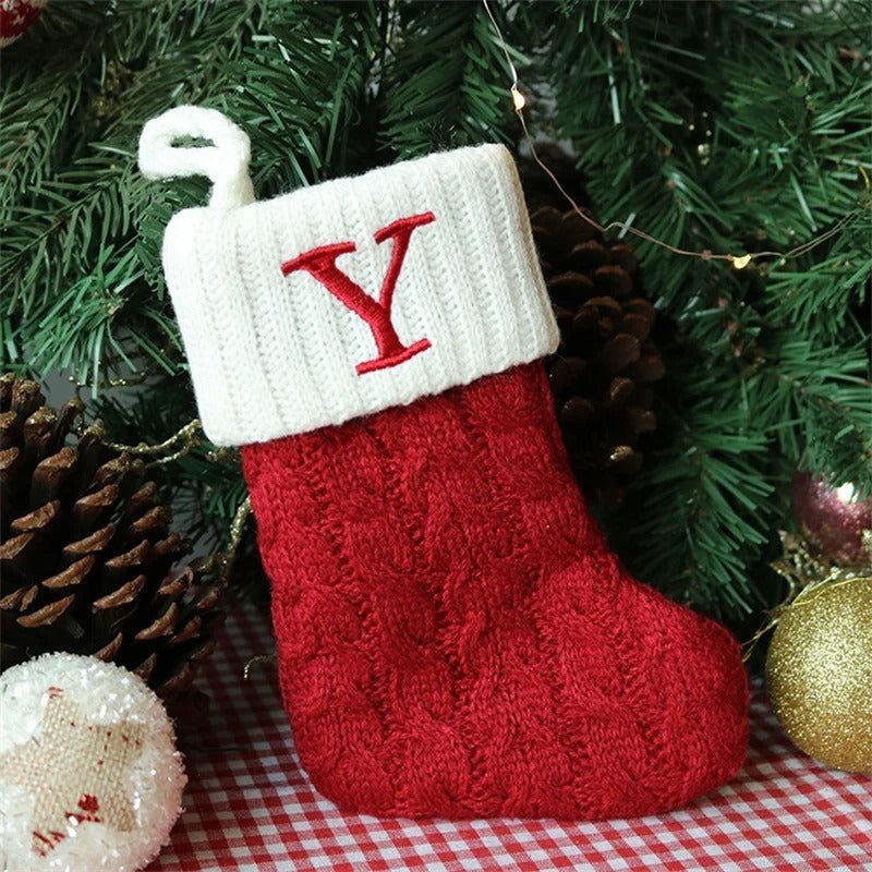 Christmas Stockings with Alphabet Letters - Choose Your Initial