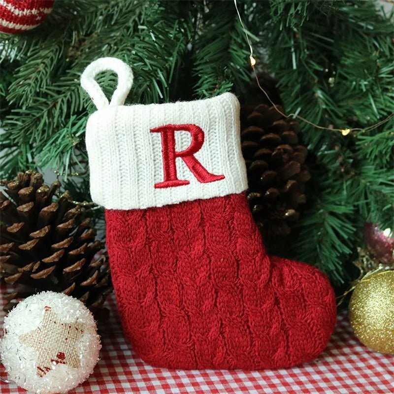 Christmas Stockings with Alphabet Letters - Choose Your Initial