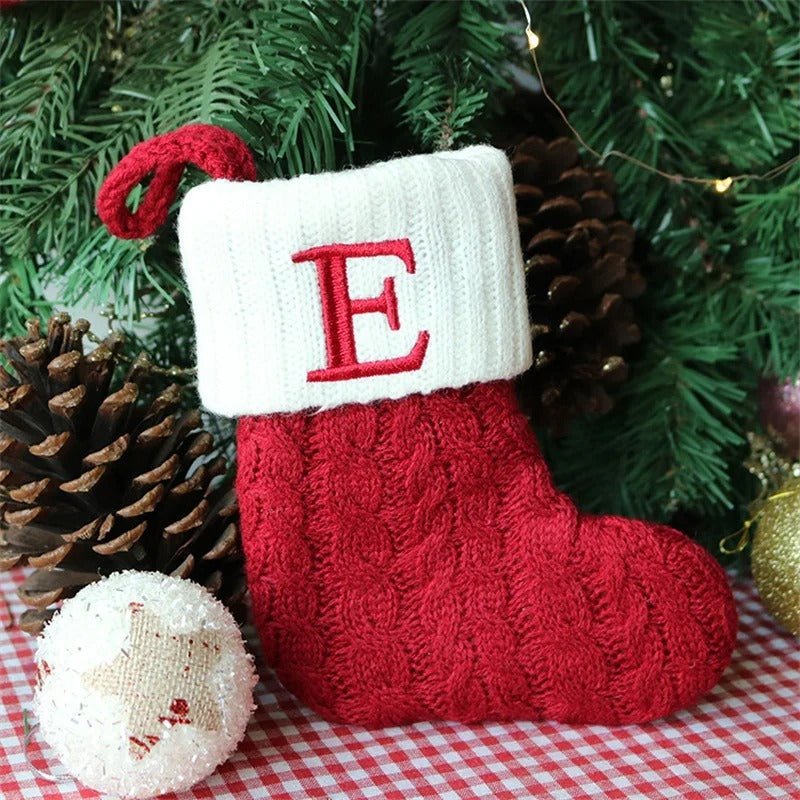 Christmas Stockings with Alphabet Letters - Choose Your Initial