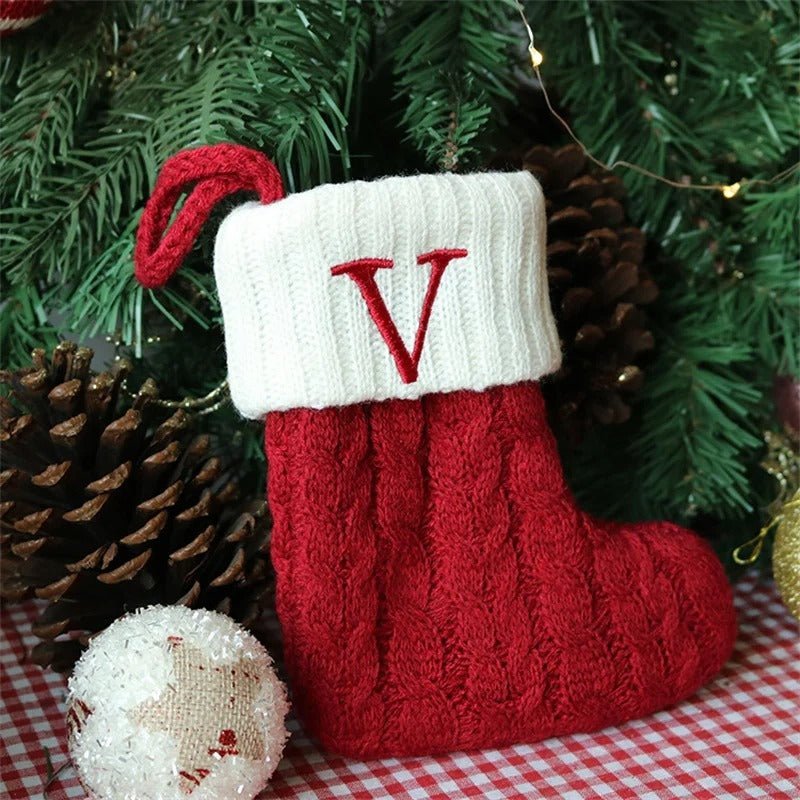 Christmas Stockings with Alphabet Letters - Choose Your Initial
