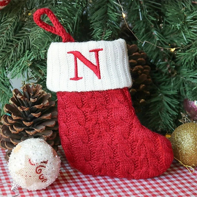 Christmas Stockings with Alphabet Letters - Choose Your Initial