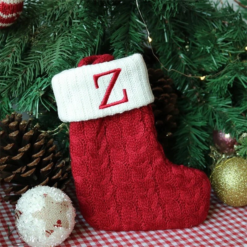 Christmas Stockings with Alphabet Letters - Choose Your Initial