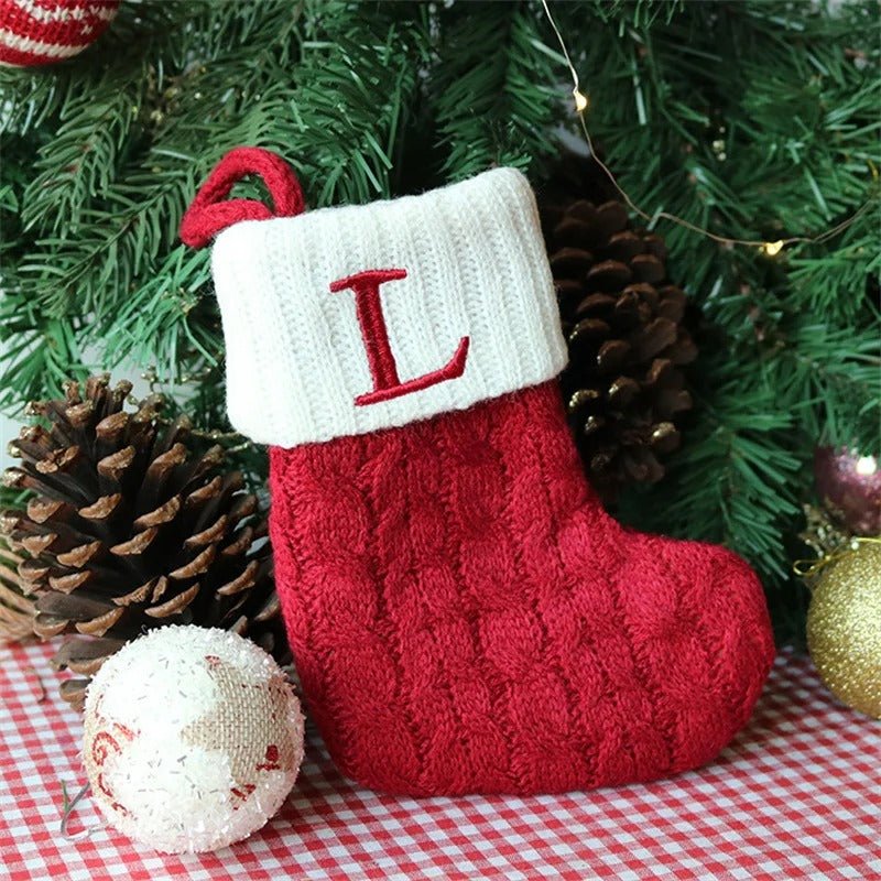 Christmas Stockings with Alphabet Letters - Choose Your Initial