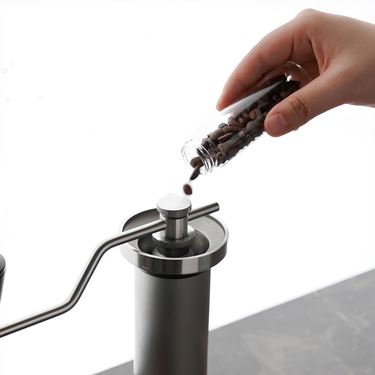 Coffee Beans Storage Container Tube Glass Display Rack