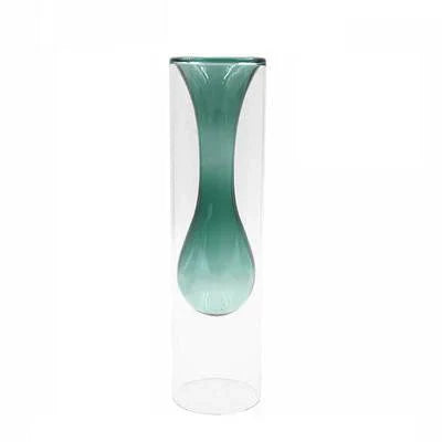 Color Inlay Double Glass Vase