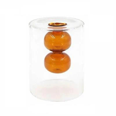 Color Inlay Double Glass Vase