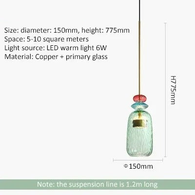 Colorful Glass Pendant Light