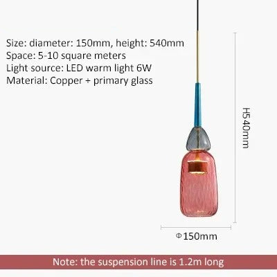 Colorful Glass Pendant Light