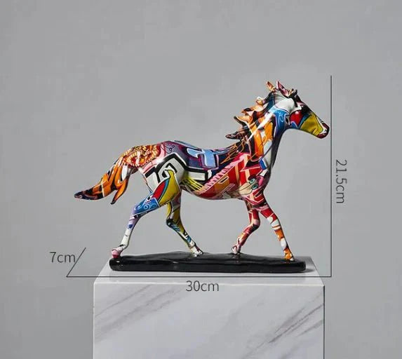 Colorful Running Unicorn Horse