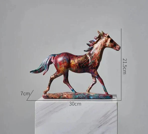 Colorful Running Unicorn Horse