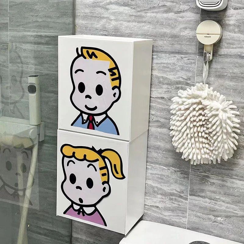 Compact Wall Hanging Storage Box for Bathroom