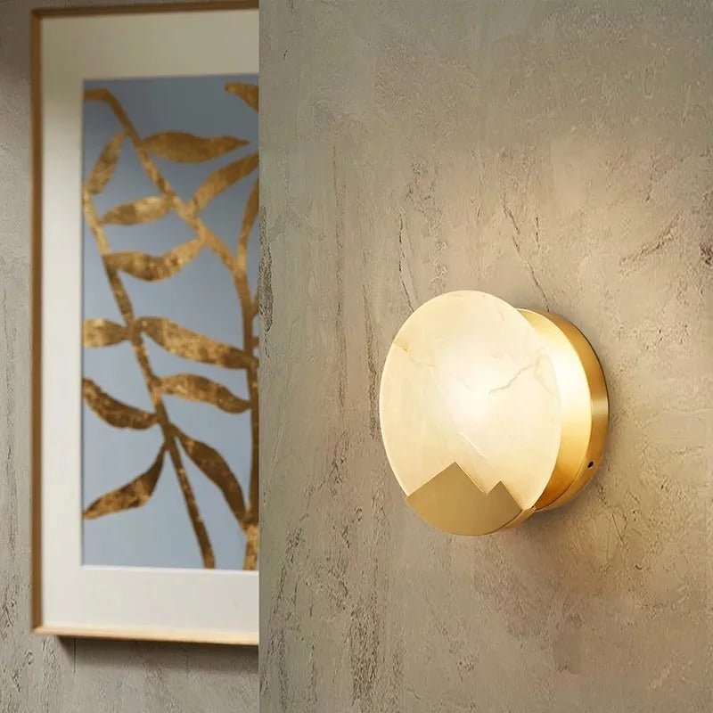 Copper Moon Alabaster Wall Sconce