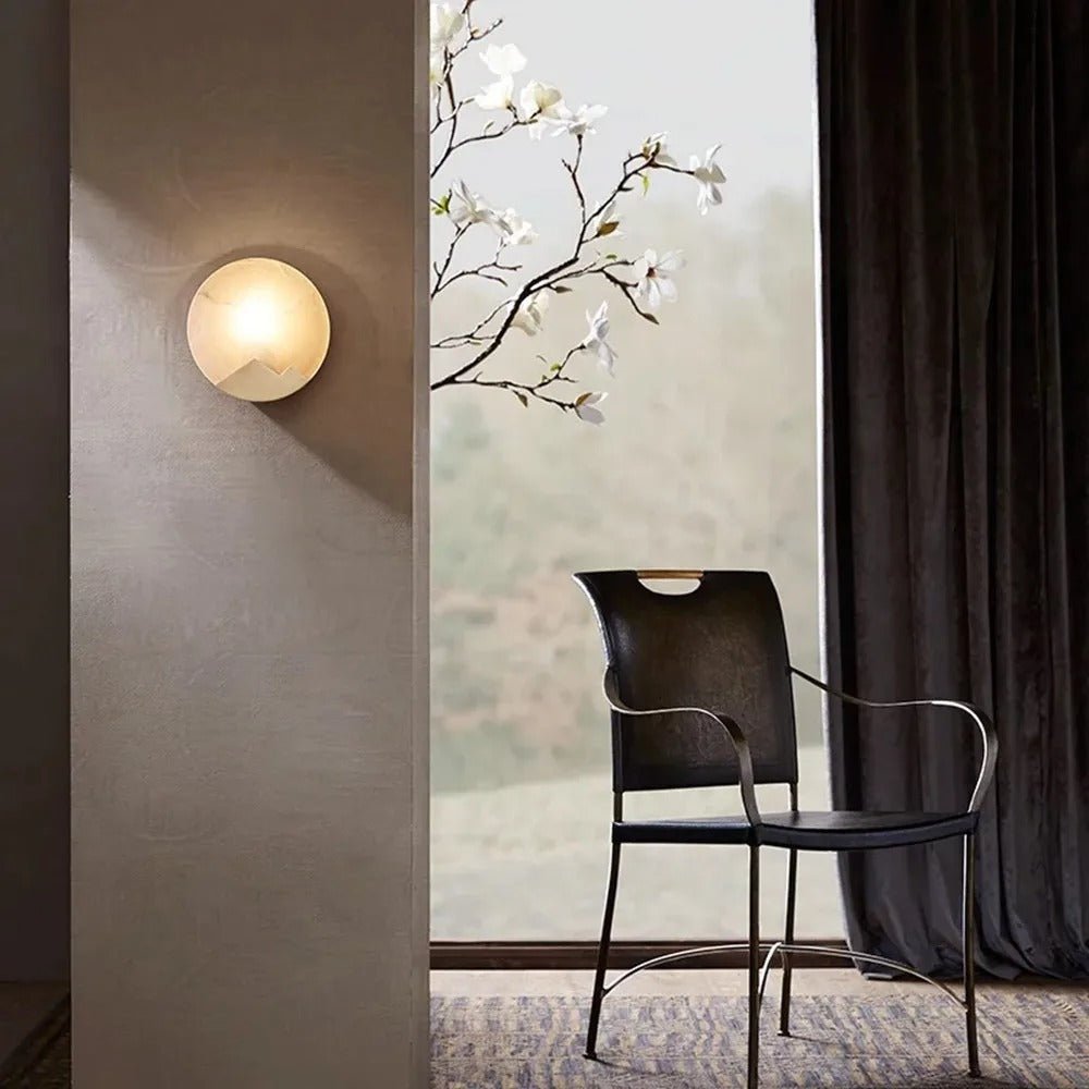 Copper Moon Alabaster Wall Sconce