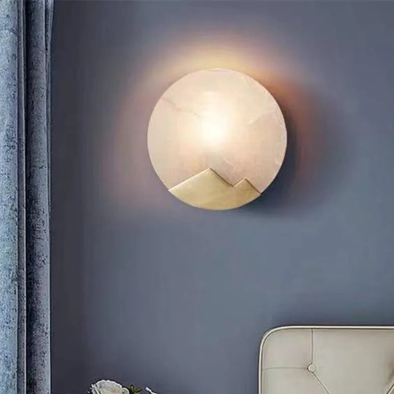 Copper Moon Alabaster Wall Sconce