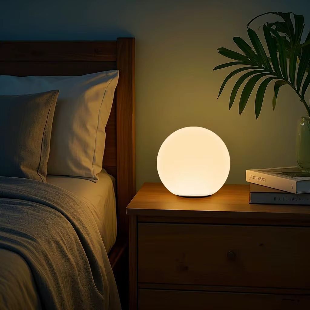 Cordless LED Moon Table Lamp