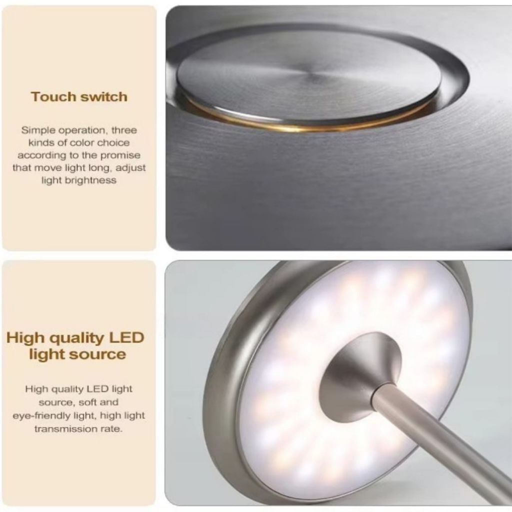 Cordless Table Lamp 3-Mode Touch Sensitive