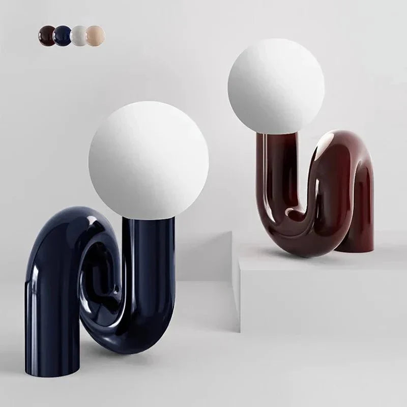 Curved Pipe Nordic Table Lamp
