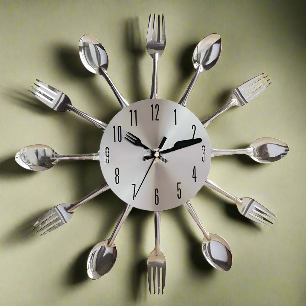 Cutlery Design Wall Clock for Kitchen