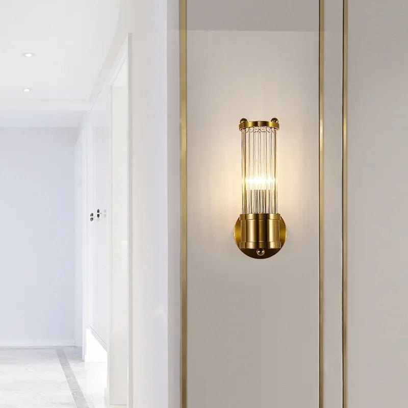 Cylindrical Glass Wall Sconce