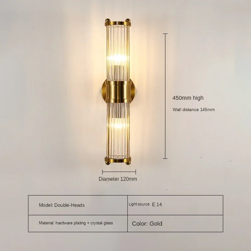 Cylindrical Glass Wall Sconce