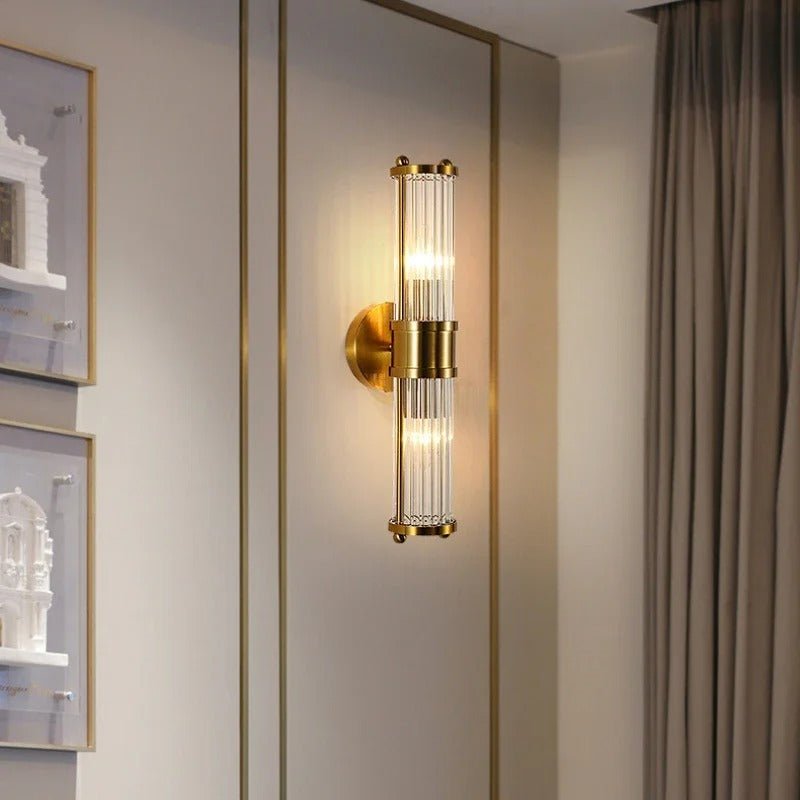 Cylindrical Glass Wall Sconce