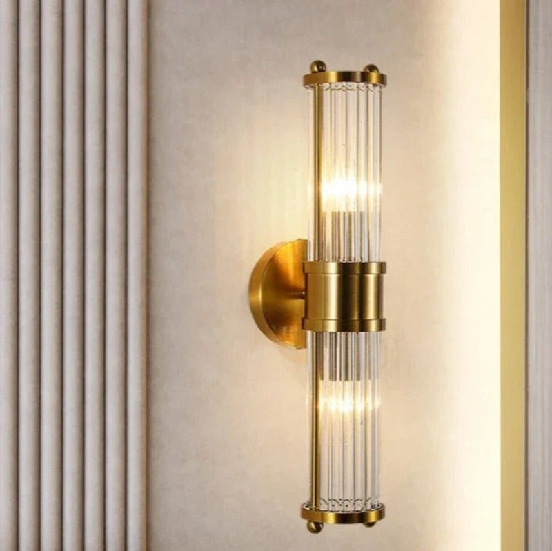 Cylindrical Glass Wall Sconce