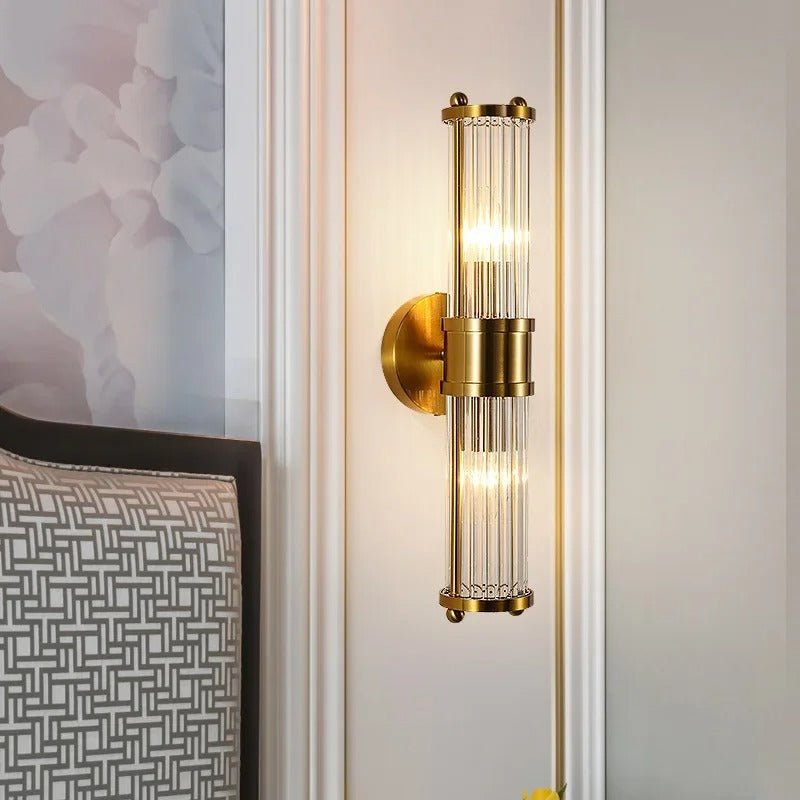Cylindrical Glass Wall Sconce