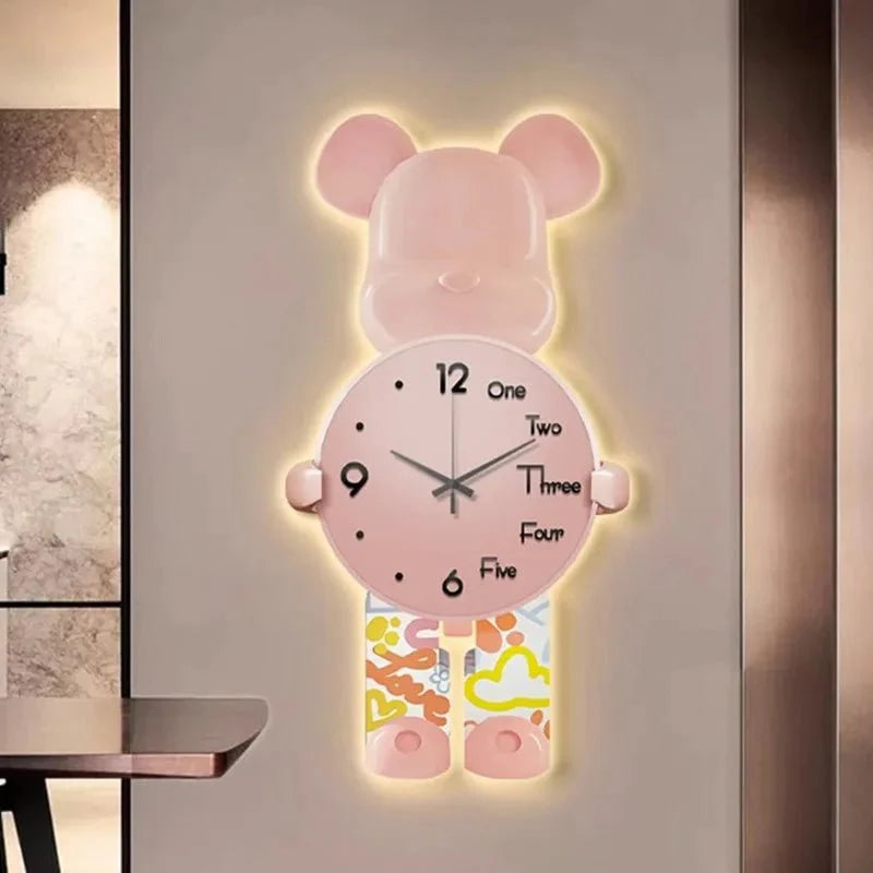Decorative Bear Wall Clock – Unique Design for Kids Room