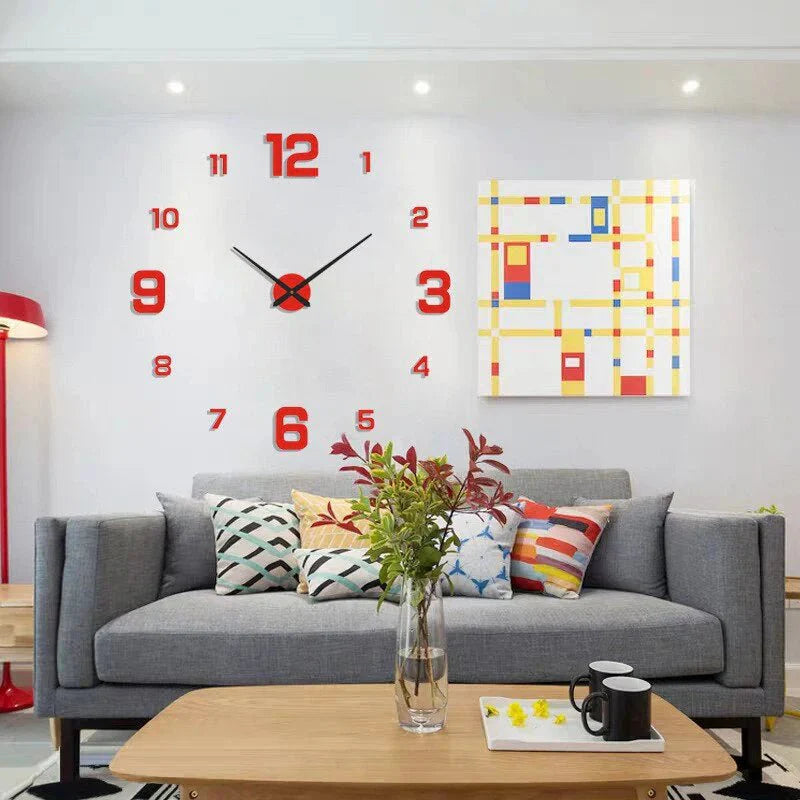 DIY Mountable Wall Clock Acrylic Minimalist Design