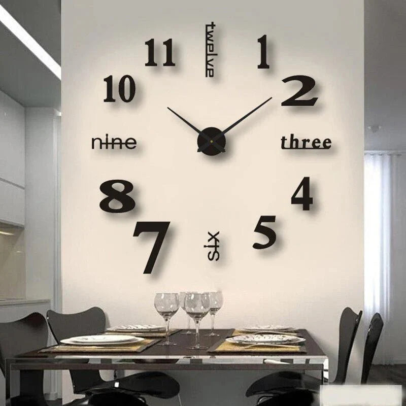 DIY Mountable Wall Clock Acrylic Minimalist Design
