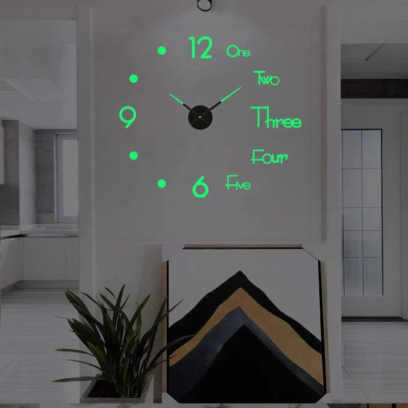 DIY Mountable Wall Clock Acrylic Minimalist Design
