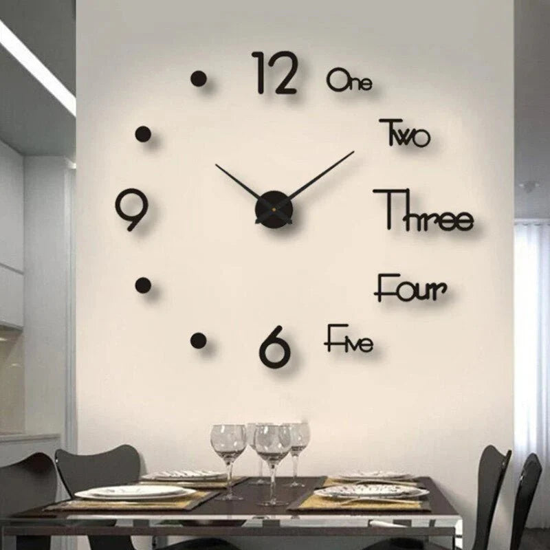 DIY Mountable Wall Clock Acrylic Minimalist Design