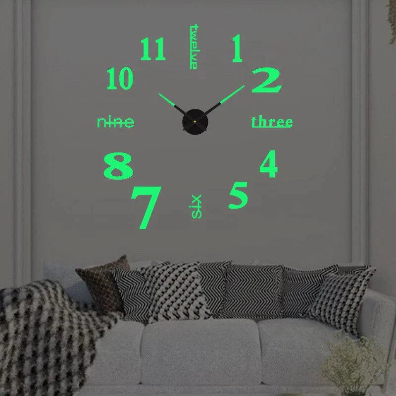 DIY Mountable Wall Clock Acrylic Minimalist Design