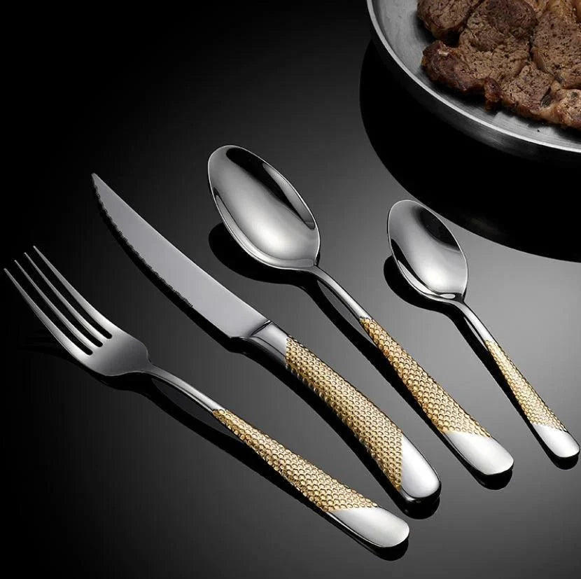 Drillan Cutlery Set with Luxury Textured Design