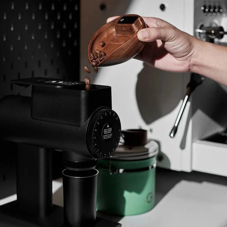 Electronic Wooden Coffee Scale - Leaf Design