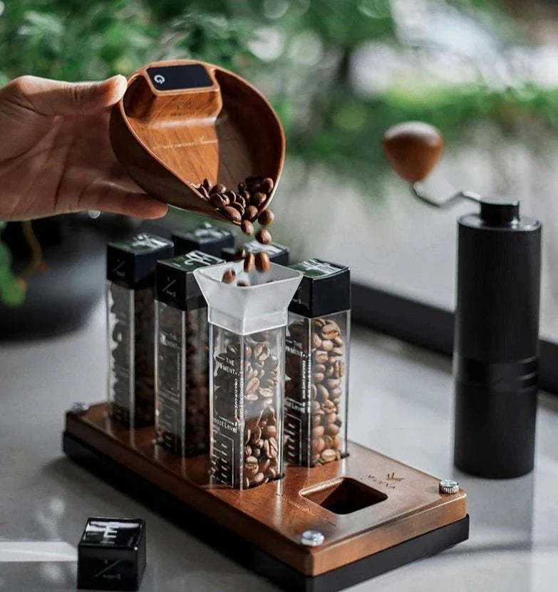 Electronic Wooden Coffee Scale - Leaf Design