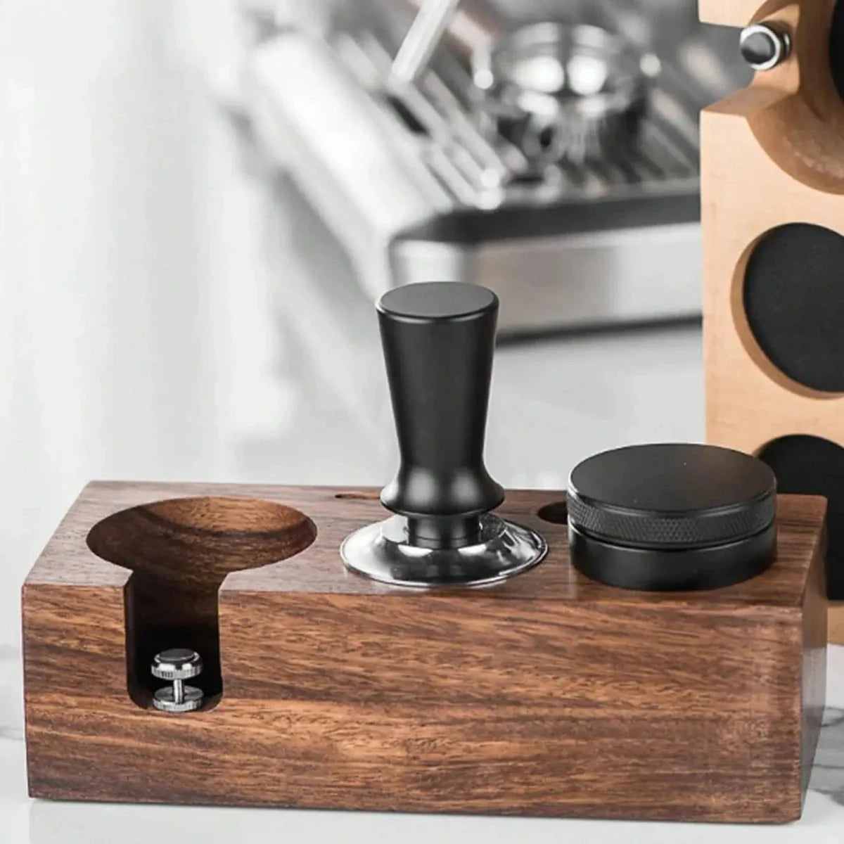 Espresso Tamping Station - Wooden Portafilter Holder