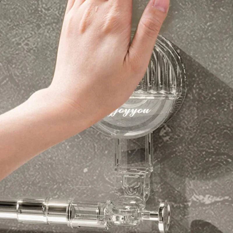 Extendable Suction Towel Rack with Hooks