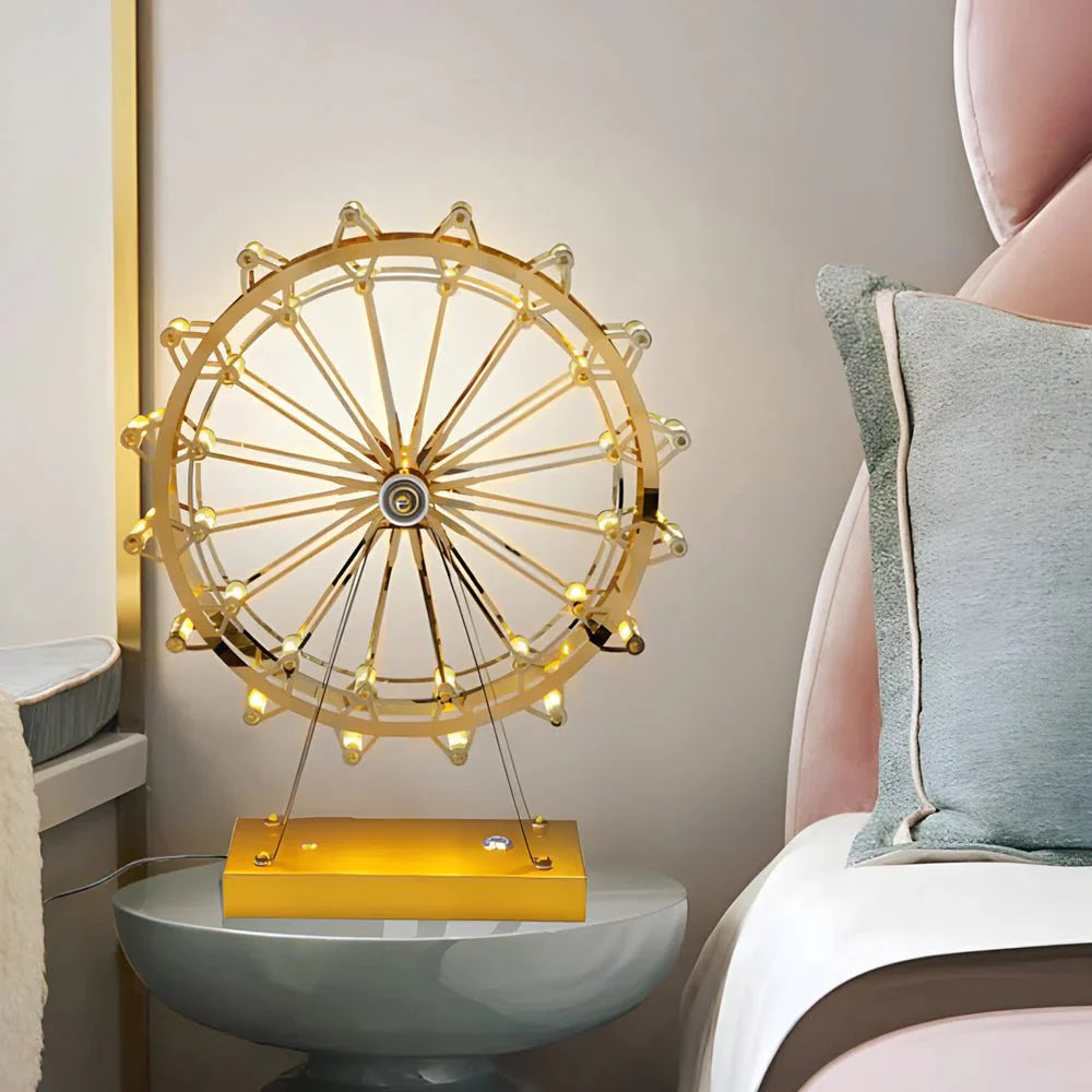 Ferris Wheel Gold Iron Table Lamp