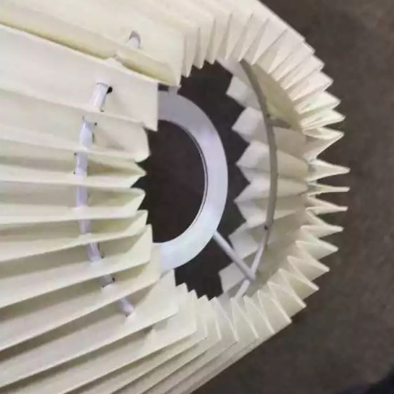 Floor Lamp with Pleated Fabric Shade